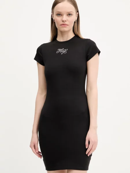 Hugo Blue rochie mini mulata negru