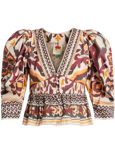 Bluzka Farm Rio z bufiastymi rękawami