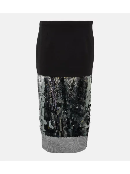Spódnica midi Dorothee Schumacher z cekinami do kolan czarna