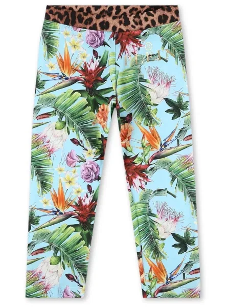 Legginsy dziecięce Philipp Plein niebieskie