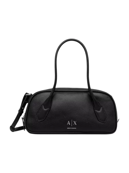 Armani Exchange torebka crossbody z imitacji skóry czarna