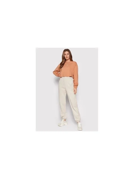 Dlhá mikina Reebok Sport s dlhými rukávmi oranžová