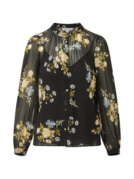 Bluză Veronica Beard cu model floral cu imagine negru