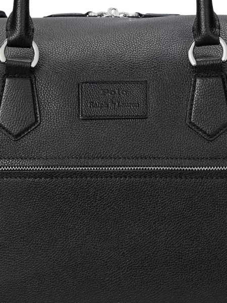 Кожаная сумка Polo Ralph Lauren черная