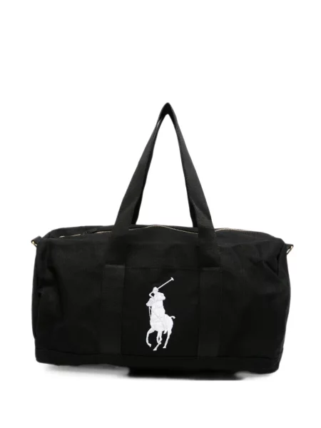 Pulover Polo Ralph Lauren cu broderie stretch negru