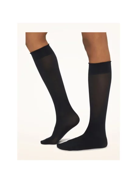 Aksamitne skarpety Wolford niebieskie