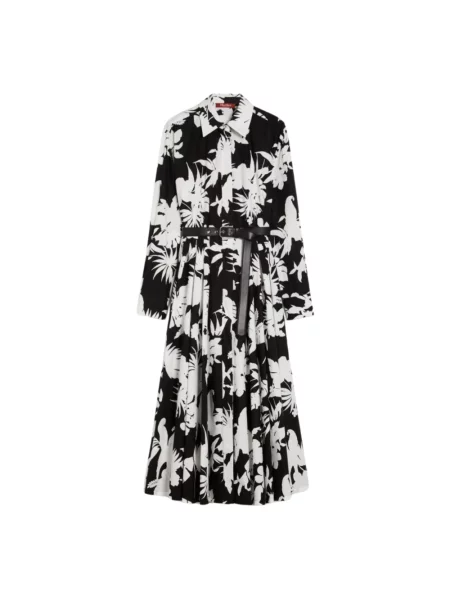 Sukienka koszulowa Max Mara Studio z nadrukiem czarna