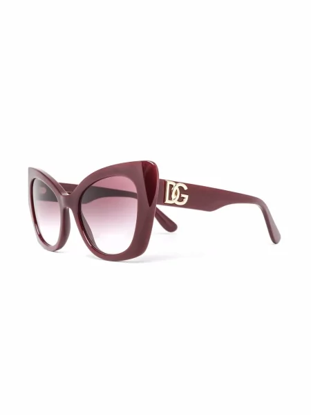 Saulės akiniai Dolce & Gabbana Eyewear su autografu raudona