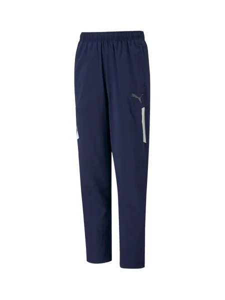 PUMA Pantaloni sport bleumarin / gri alb