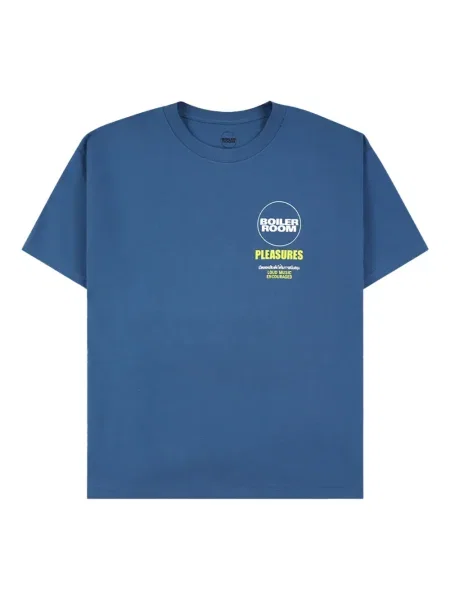 Tricou Pleasures cu imagine scurt albastru