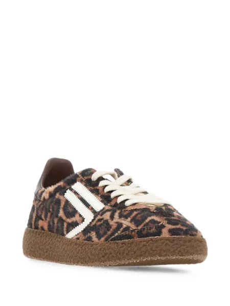 Sneakerși Puraai cu imagine cu model leopard maro