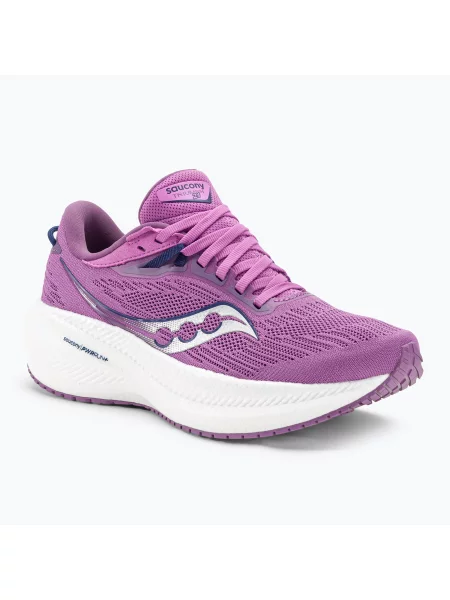 Дамски обувки за бягане Saucony Triumph 21 grape/indigo розово