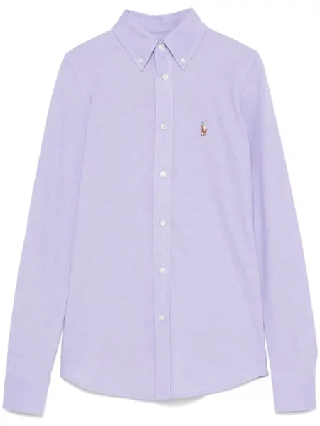 Siuvinėta marškiniai Polo Ralph Lauren violetinė