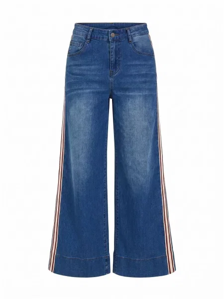 Imily Bela Jeans bleumarin / sângeriu alb