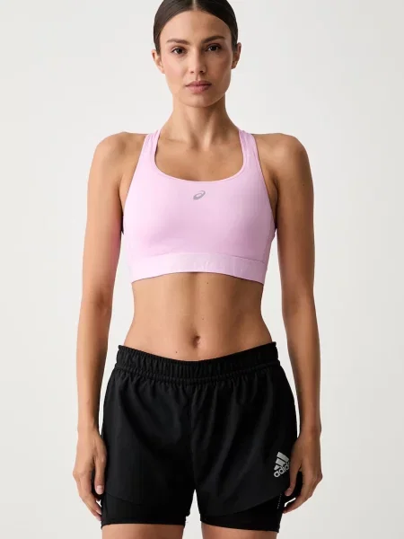 Asics sportovní podprsenka ROAD COMPRESSION BRA růžová