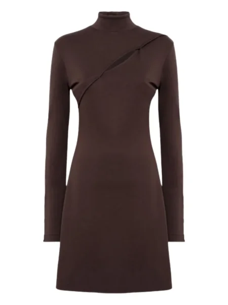 Sukienka Blugirl z dżerseju garniturowa brązowa