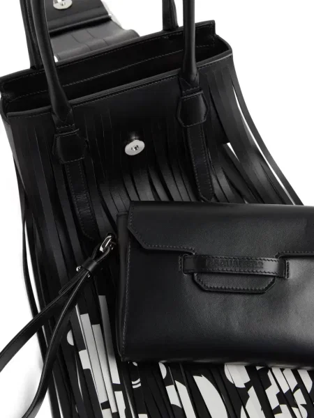 Geantă Dsquared2 cu imagine negru