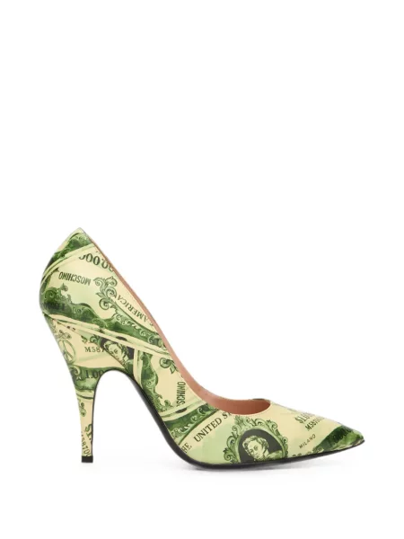 Pantofi cu toc Moschino cu imagine verde
