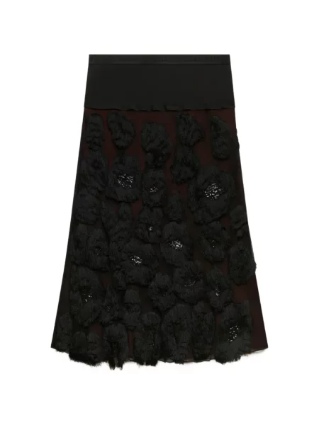 Fustă Marni cu model camuflaj negru