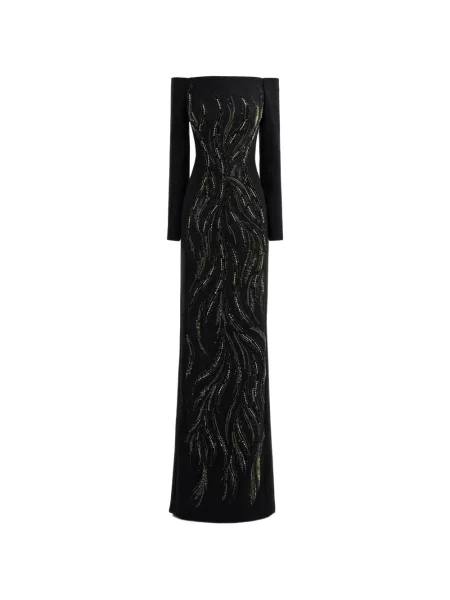 Rochie Gemy Maalouf cu mărgele negru