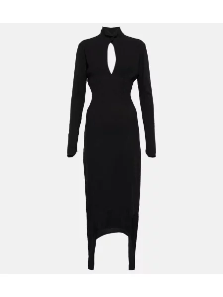 Odgovarati midi haljina Patou od jersey iznad koljena crna