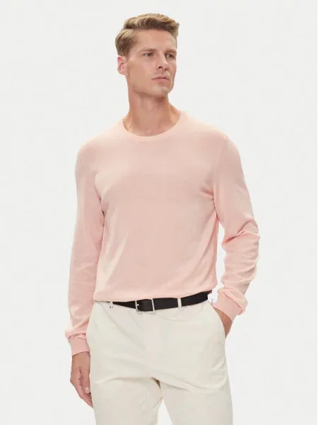 BOSS Pulover Leno-P roza