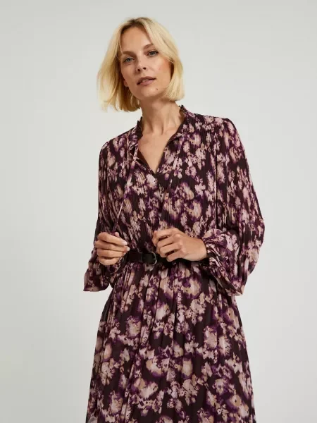 Rochie Moodo plisată de costum negru