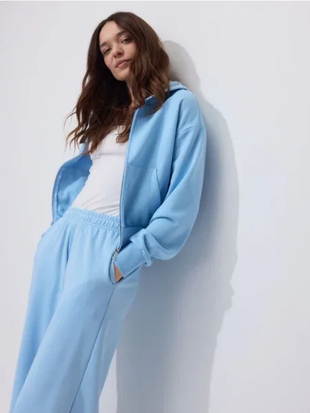 Reserved Широкі спортивні штани світло-блакитний блакитні