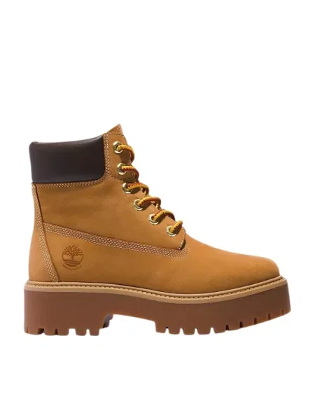 Botki Timberland zamszowe na platformie w miejskim stylu beżowe