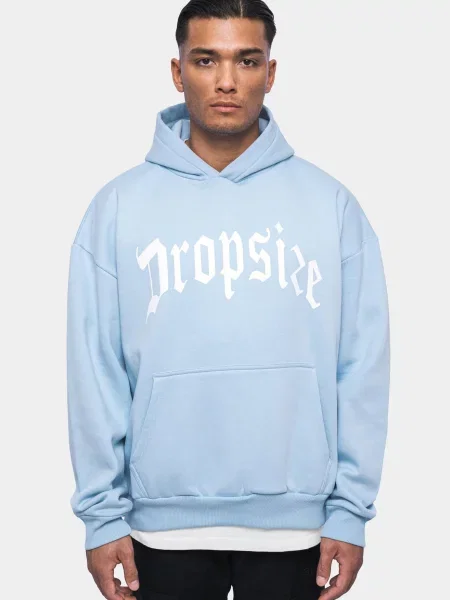 Dropsize Mikina světlemodrá bílá