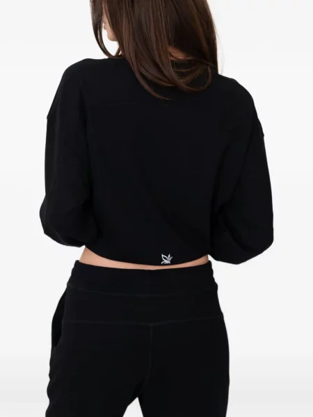 Hanorac crewneck On/off Essentials cu decolteu rotund negru