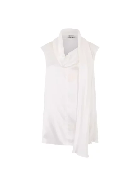 Satynowy top Max Mara biały