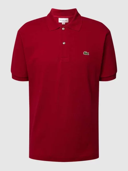 Koszulka polo z wyhaftowanym logo Lacoste czerwona