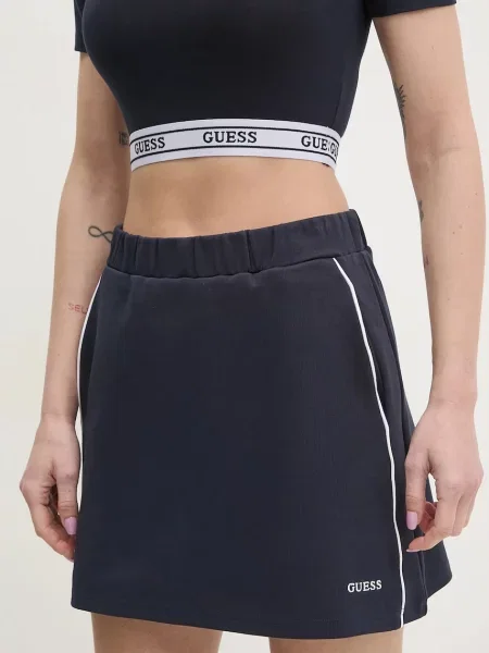 Пола Guess NIGELLA къса със стандартна кройка тъмносиньо