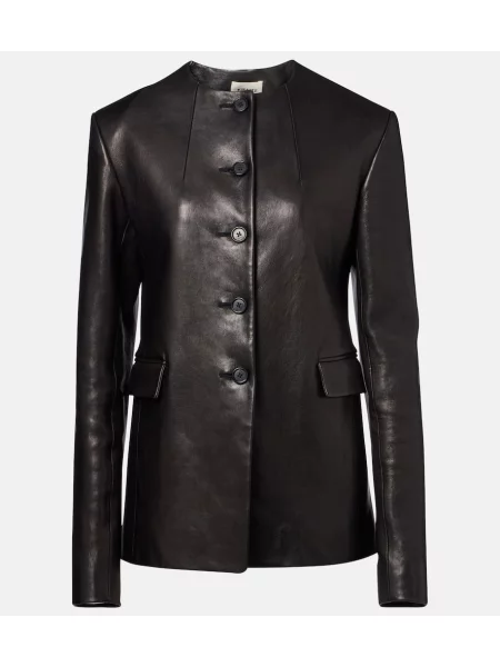 Geanta de piele Khaite negru