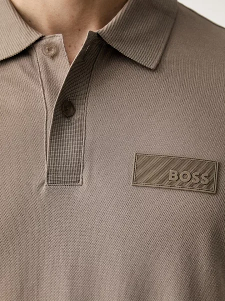 BOSS Green поло Paddy Structure зелене