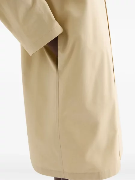 Kaput Jil Sander puplin našiveni džepovi žuta