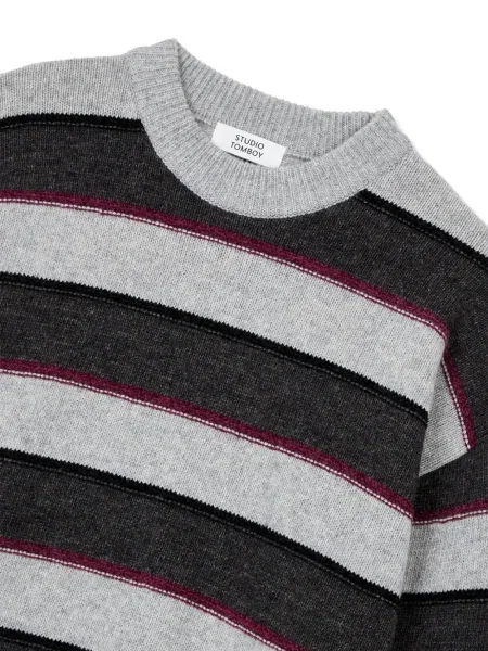 Pulover Studio Tomboy cu dungi gri