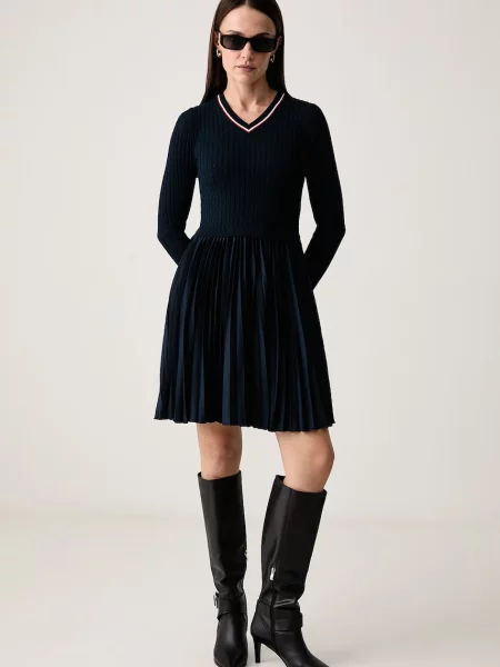 Tommy Hilfiger obleka A-kroja modra