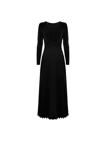 Sukienka Kocca z dekoltem w serek elegancka czarna