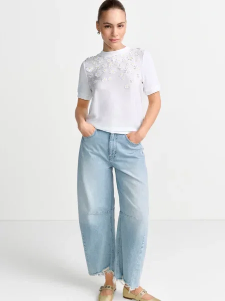 Rich & Royal koszulka z dzianiny Kobiety jednolity S biały