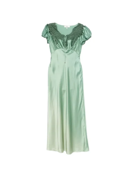 Rochie maxi Chloé din dantelă de costum verde