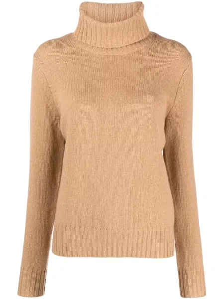 Kašmírový zateplený kardigan Polo Ralph Lauren po kolena hnědý