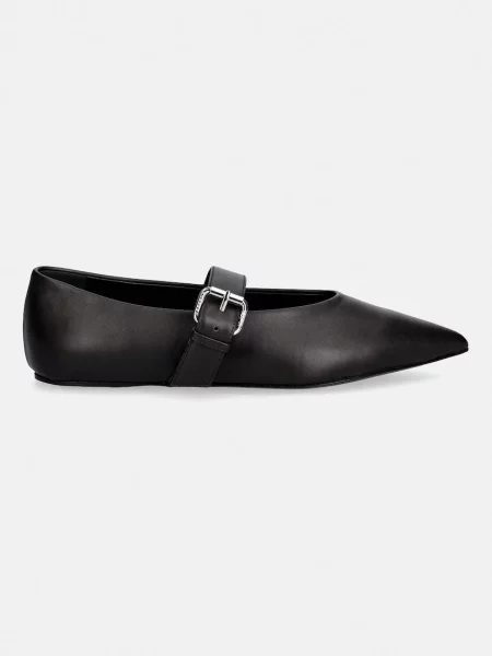 Weekend Max Mara baleriny skórzane Wkagel brązowe