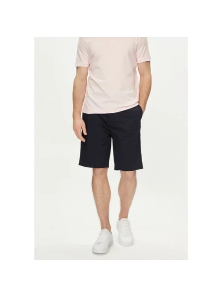 Calvin Klein Szorty materiałowe Sateen Granatowy niebieskie
