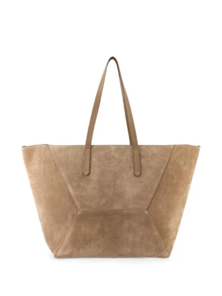 Geantă shopper Brunello Cucinelli din piele de căprioară