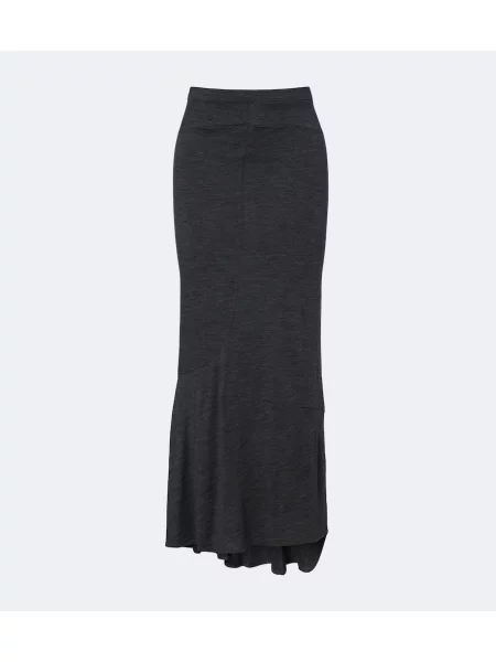 Fusta maxi Junya Watanabe de lână gri
