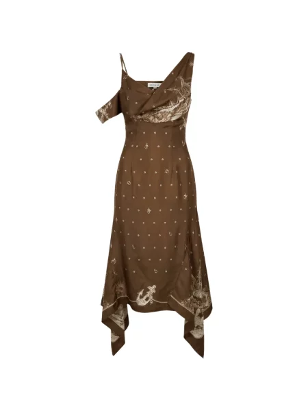 Rochie Monse de mătase maro