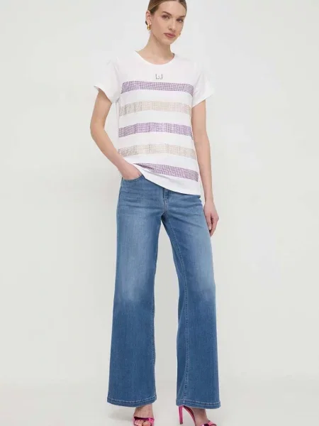 Liu Jo jeansy high waist niebieskie