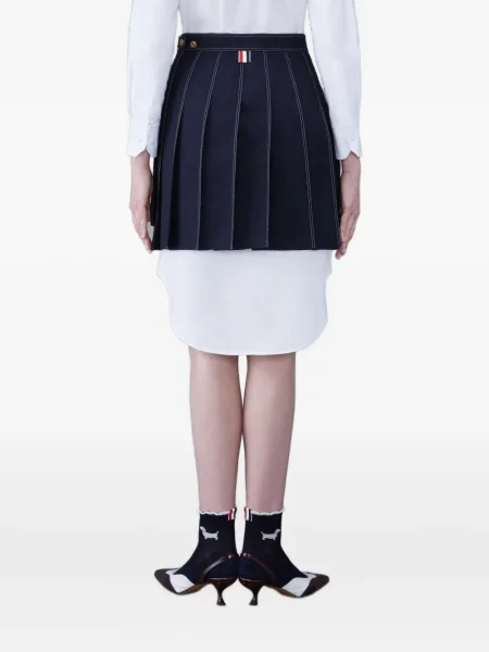 Fusta plisata Thom Browne plisată albastru